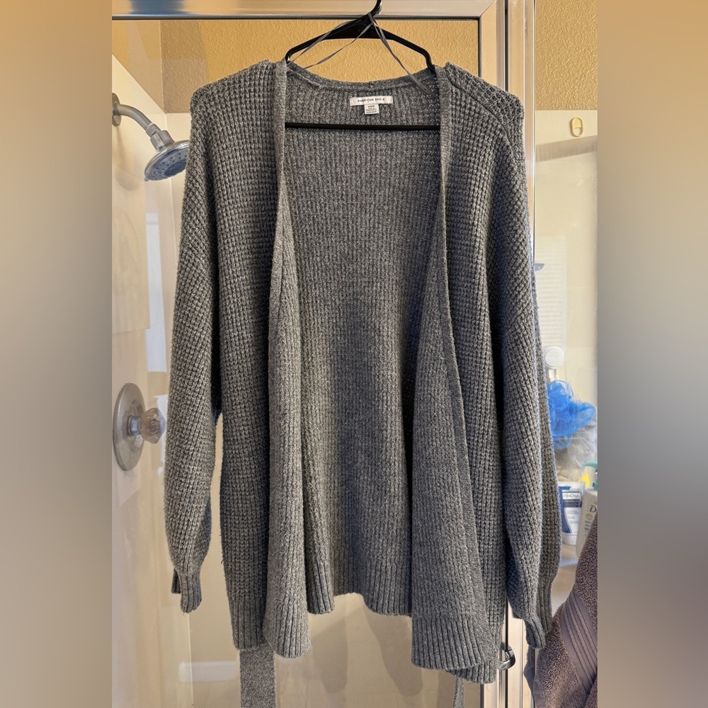 AE open cardigan with belt